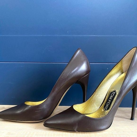 Authentic designer Tom Ford shoes heels SZ US7.5 - Picture 3 of 12
